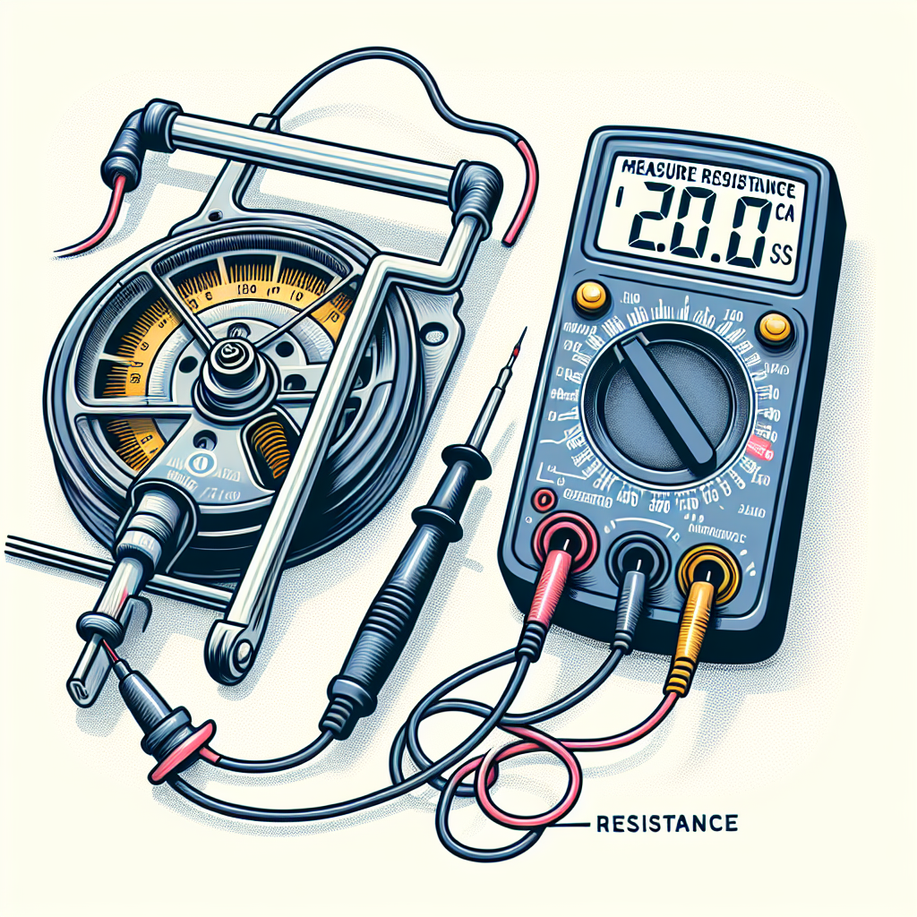 A digital multimeter display showing a reading within the standard 800 to 2,000-ohm range.